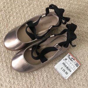 Zara Metallic Ballet Flats Toddler 9